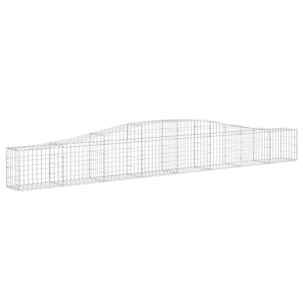 vidaXL Gabion with High Arch 400x30x40/60 cm Galvanized Iron