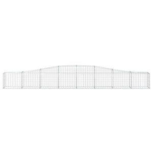 Gabione mit Hochbogen 400x30x40/60 cm Verzinktes Eisen