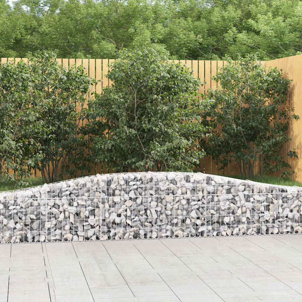 vidaXL Gabion with High Arch 400x30x40/60 cm Galvanized Iron