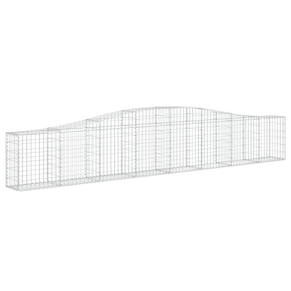 vidaXL Gabion Raised Bed with Arch 400x30x60/80 cm Galvanized Iron