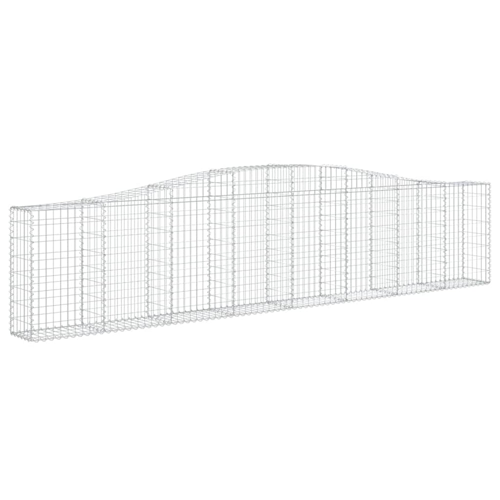 vidaXL Gabion with High Arch 400x30x80/100 cm Galvanised Iron