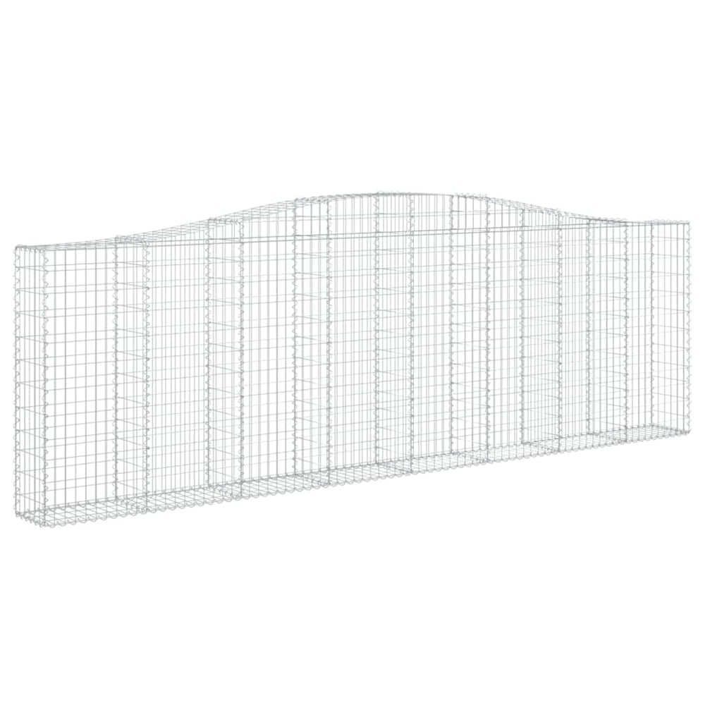 vidaXL Gabion with High Arch 400x30x120/140 cm Galvanized Iron