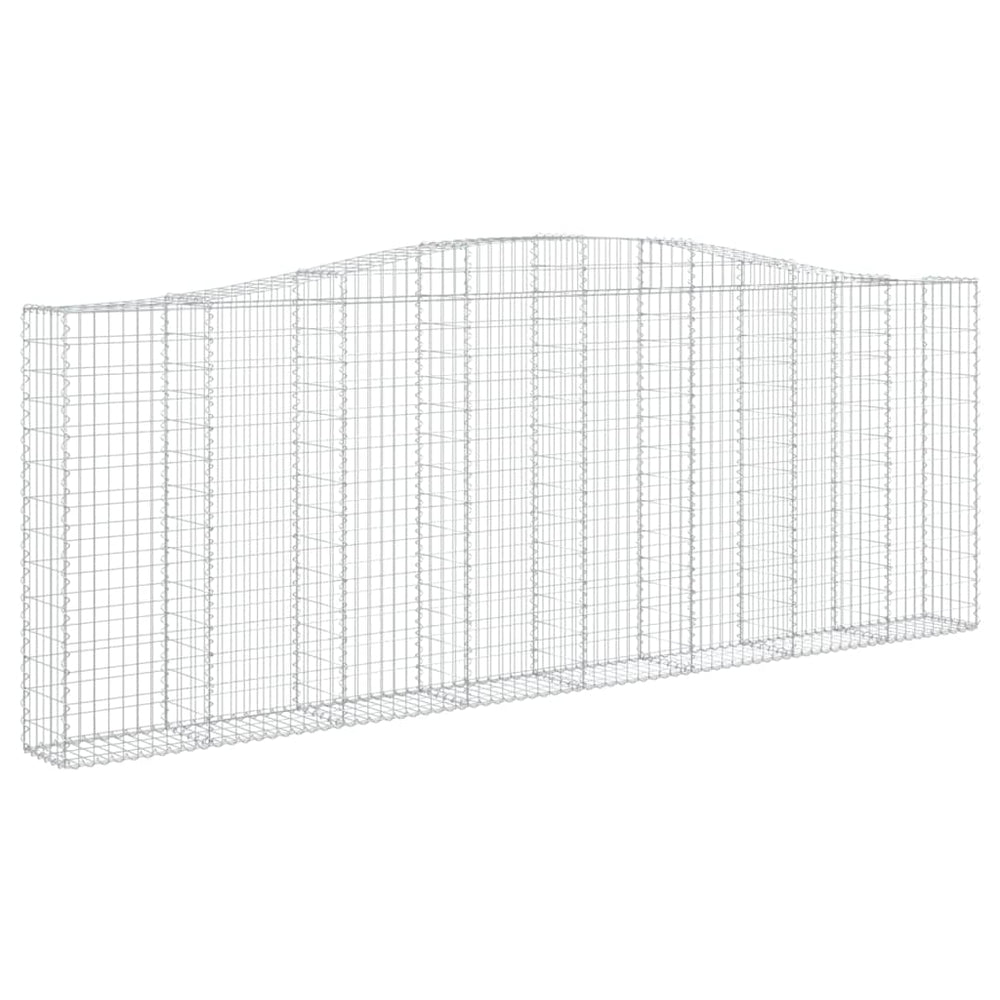vidaXL Gabion with Arched Top 400x30x140/160 cm Galvanized Iron