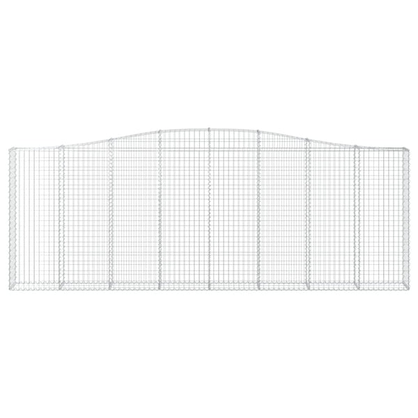 Gabione mit Hochbogen 400x30x140/160 cm Verzinktes Eisen