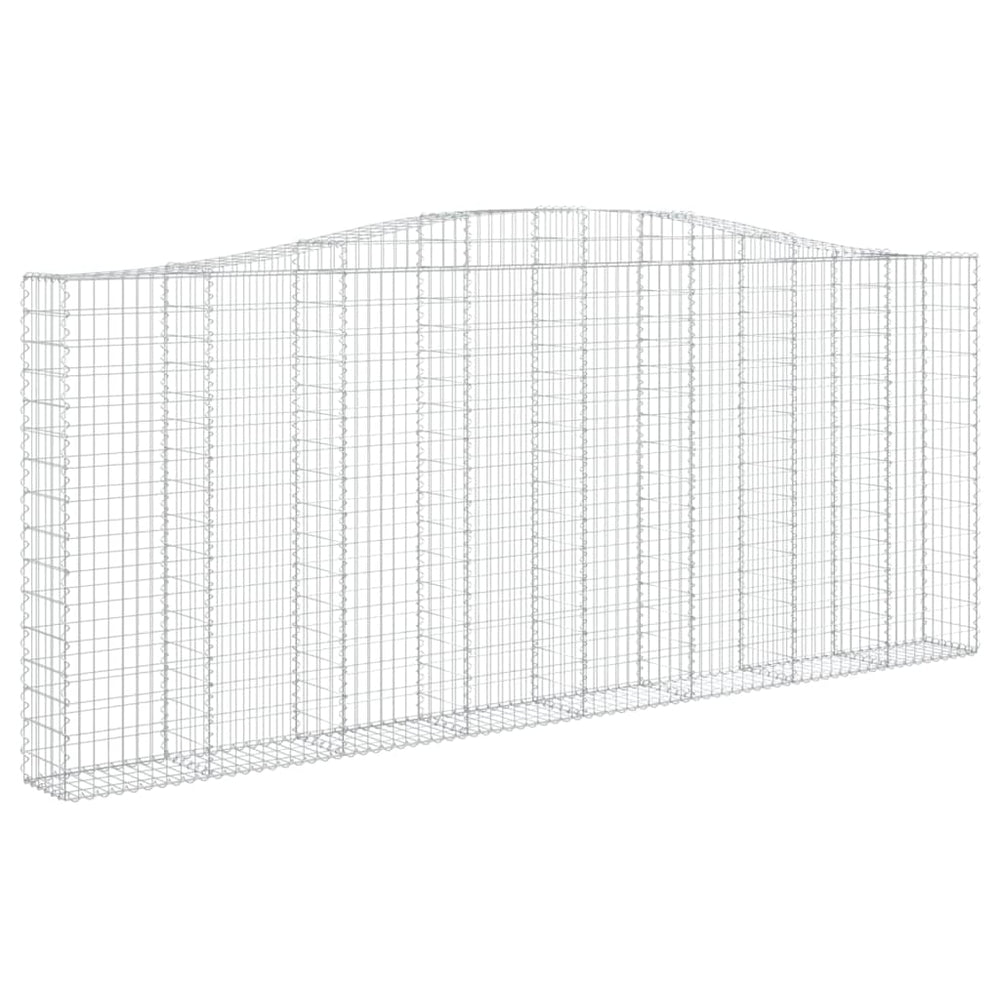 vidaXL Gabion Raised Arc 400x30x160/180 cm Galvanized Iron