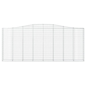 Gabione mit Hochbogen 400x30x160/180 cm Verzinktes Eisen