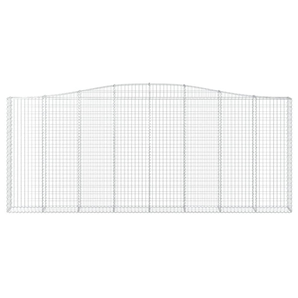 Gabione mit Hochbogen 400x30x160/180 cm Verzinktes Eisen