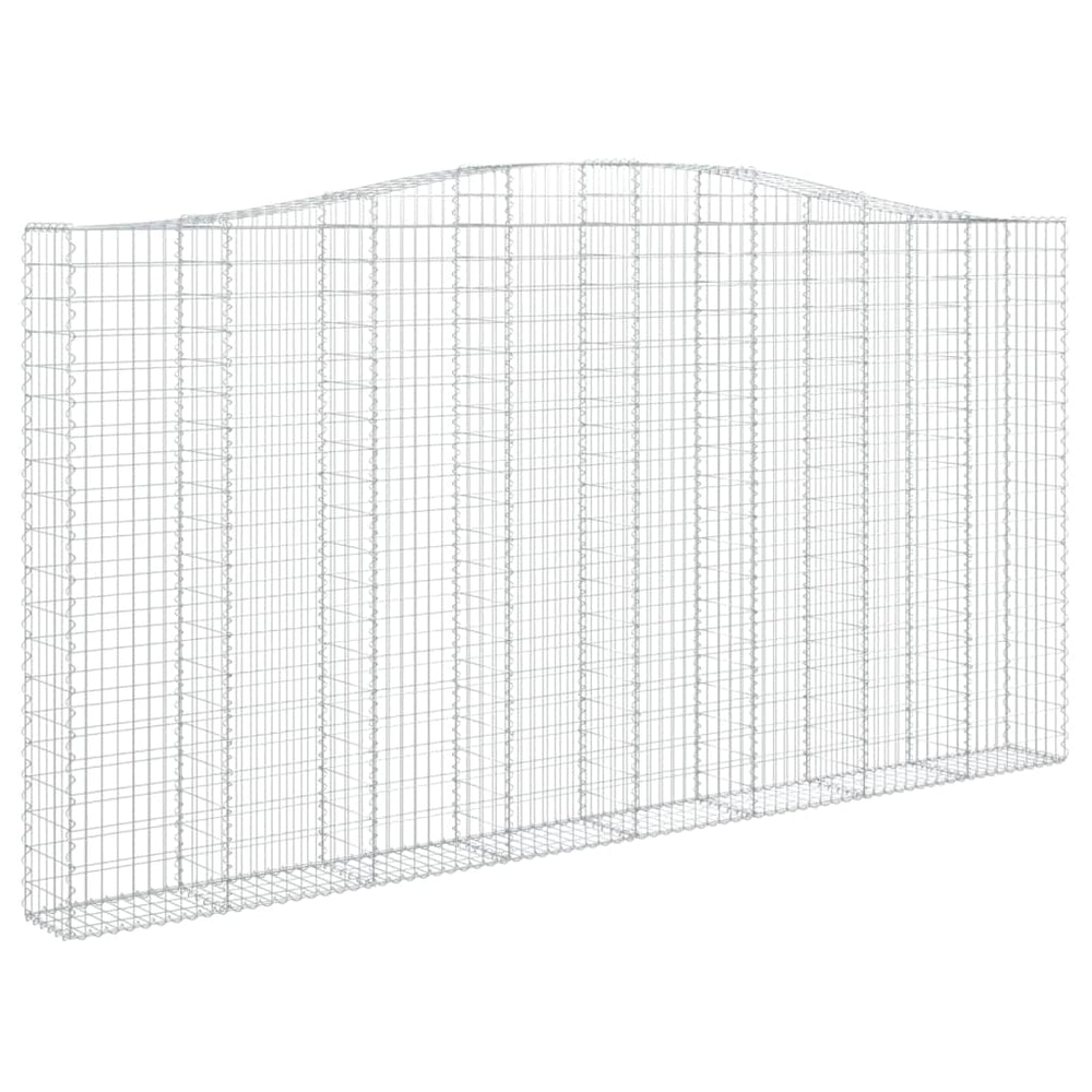 vidaXL Gabion with High Arch 400x30x200/220 cm Galvanized Iron