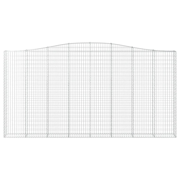 Gabione mit Hochbogen 400x30x200/220 cm Verzinktes Eisen