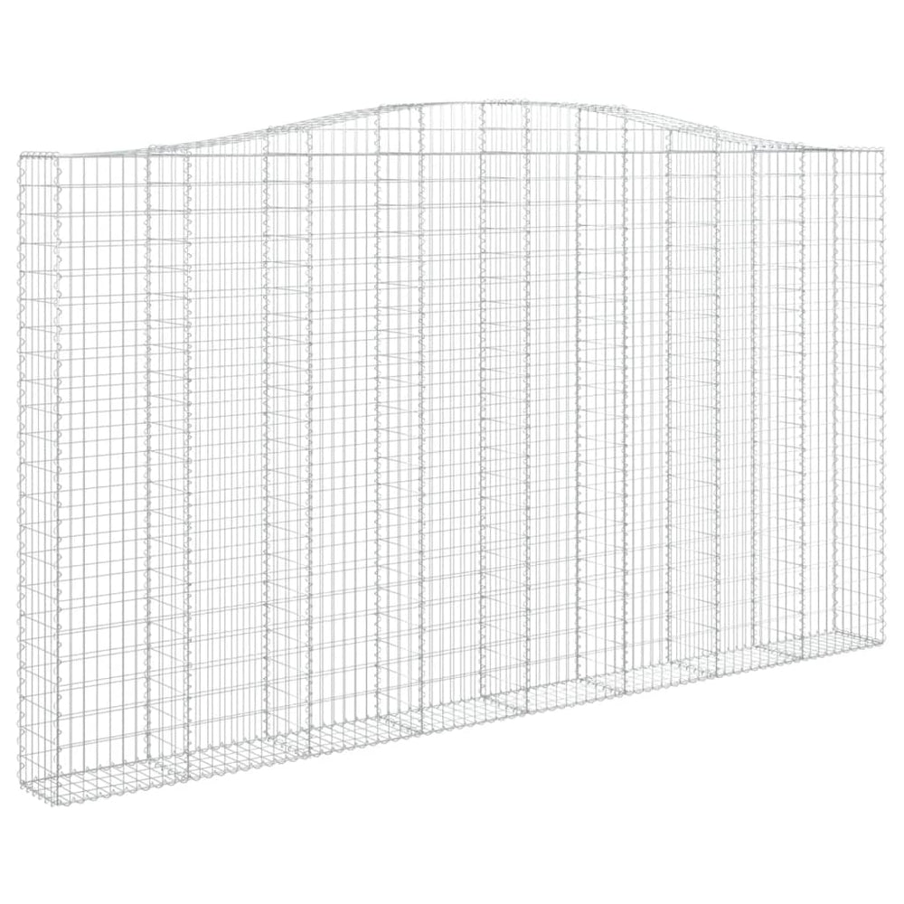 vidaXL Gabion with High Arch 400x30x220/240 cm Galvanized Iron
