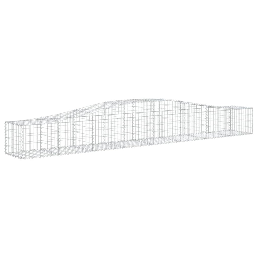 vidaXL Gabion with High Arch 400x50x40/60 cm Galvanized Iron