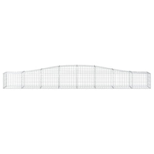 Gabione mit Hochbogen 400x50x40/60 cm Verzinktes Eisen
