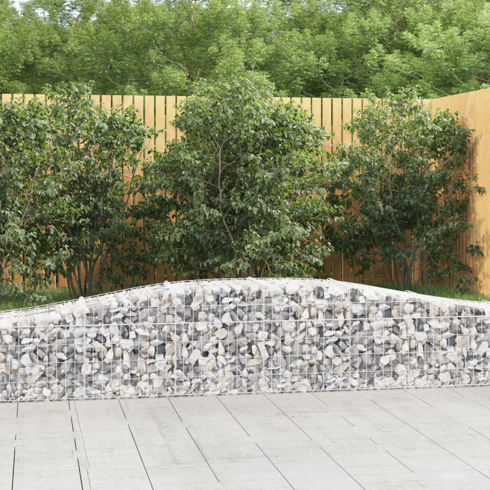 vidaXL Gabion with High Arch 400x50x40/60 cm Galvanized Iron