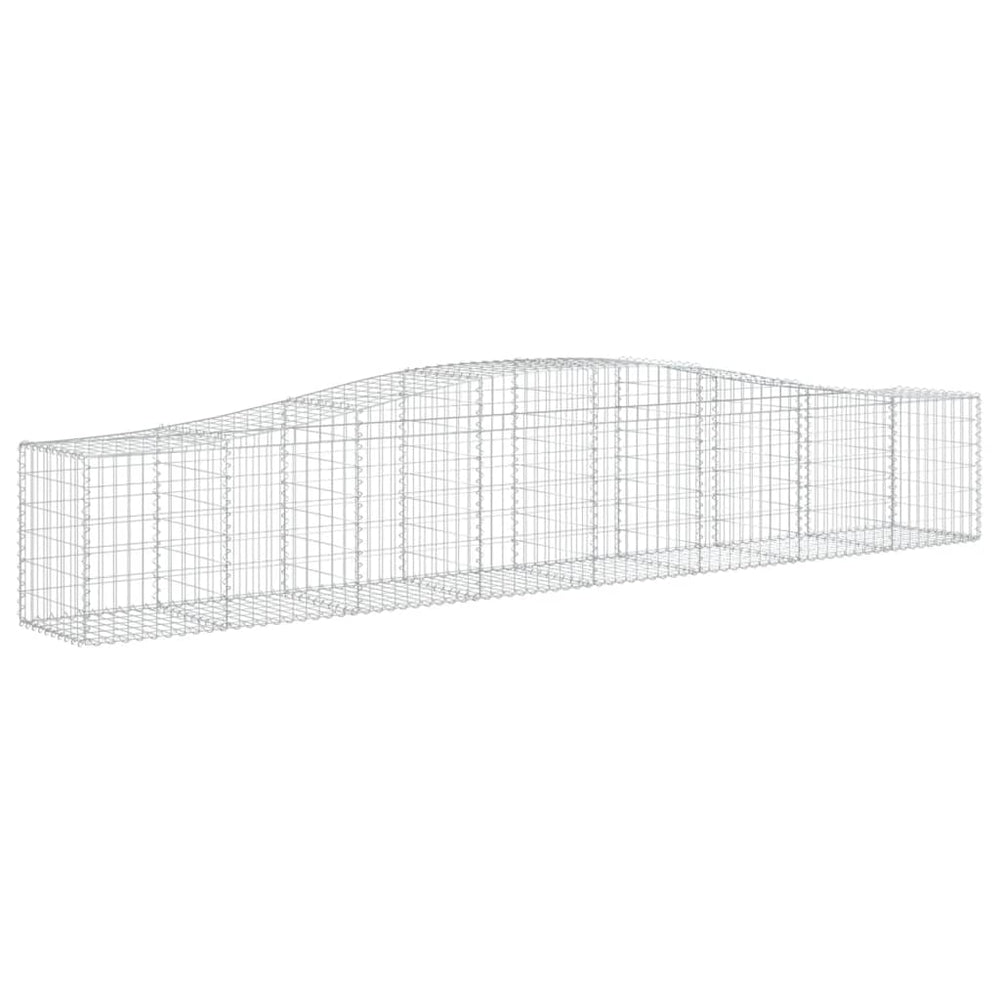vidaXL Gabion with Arched Top 400x50x60/80 cm Galvanized Iron