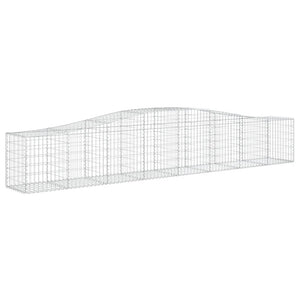 Gabione mit Hochbogen 400x50x60/80 cm Verzinktes Eisen
