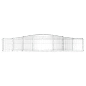 Gabione mit Hochbogen 400x50x60/80 cm Verzinktes Eisen