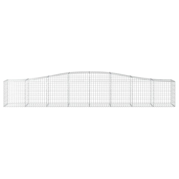 Gabione mit Hochbogen 400x50x60/80 cm Verzinktes Eisen