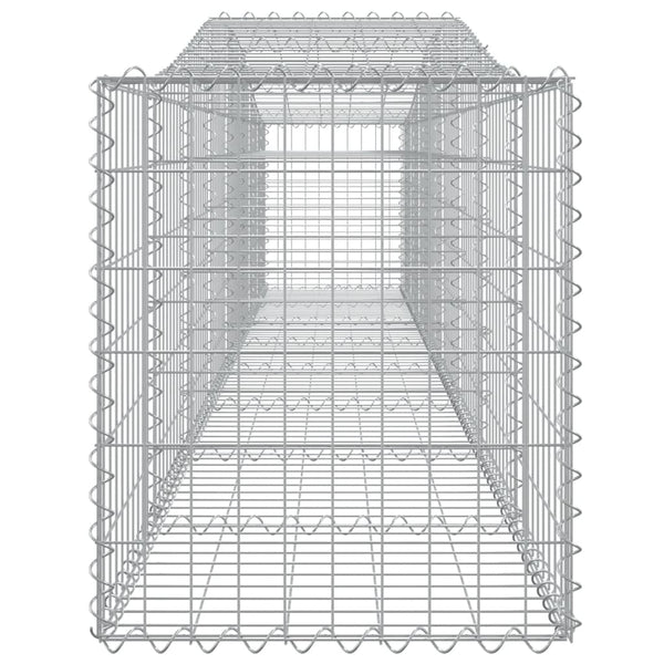 Gabione mit Hochbogen 400x50x60/80 cm Verzinktes Eisen