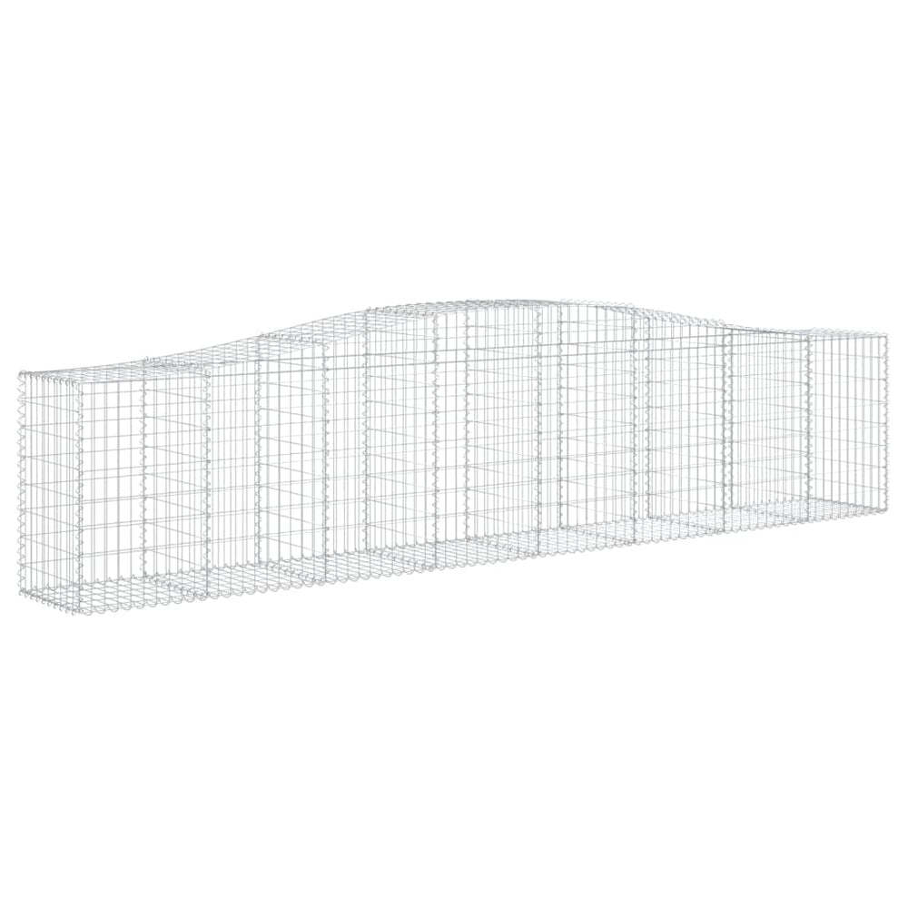 vidaXL Gabion with High Arch 400x50x80/100 cm Galvanised Iron