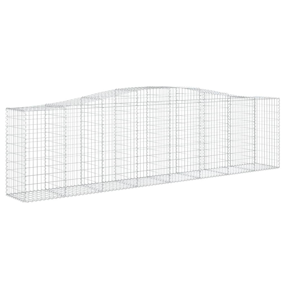 vidaXL Gabion with High Arch 400x50x100/120 cm Galvanized Iron