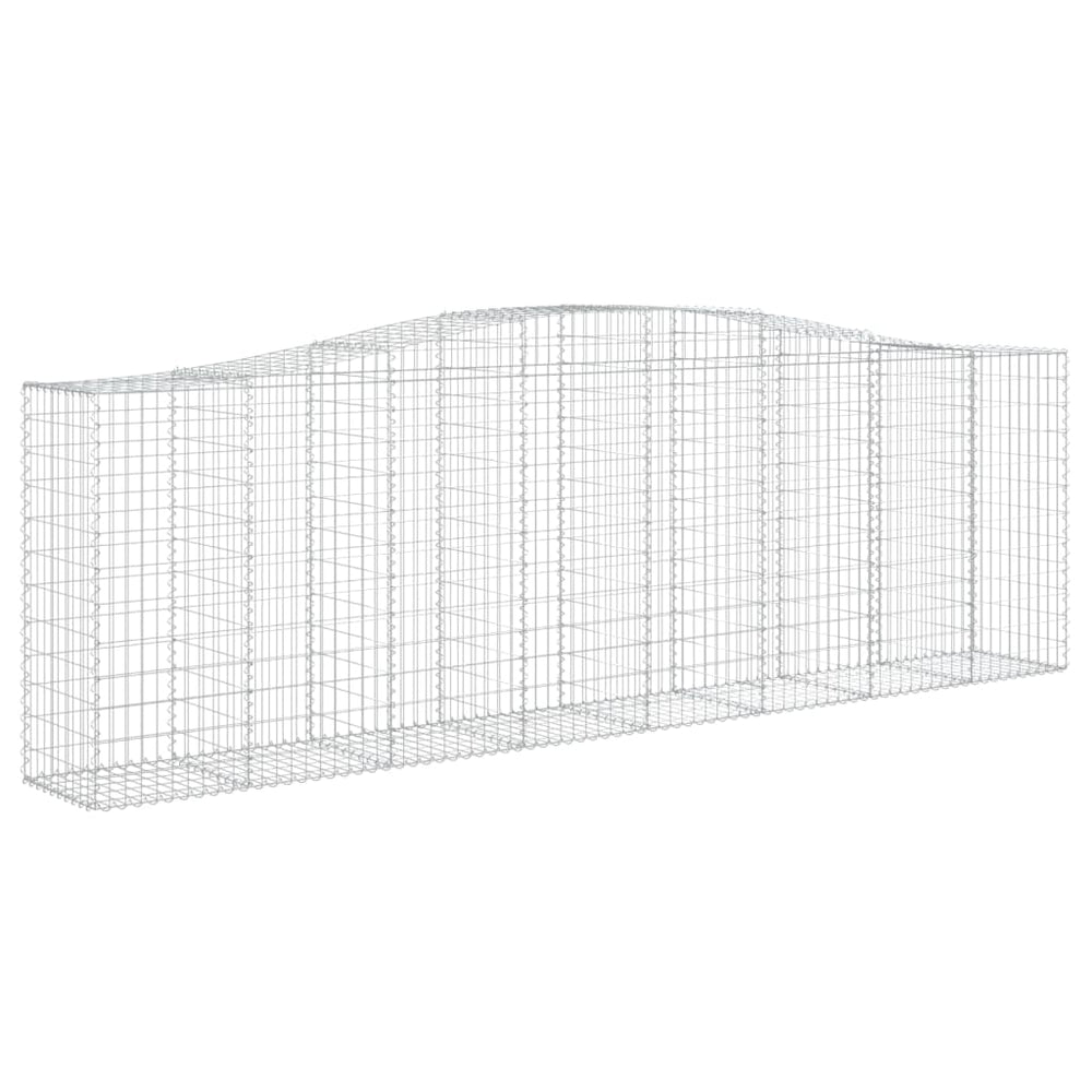 vidaXL Gabion with High Arch 400x50x120/140 cm Galvanized Iron