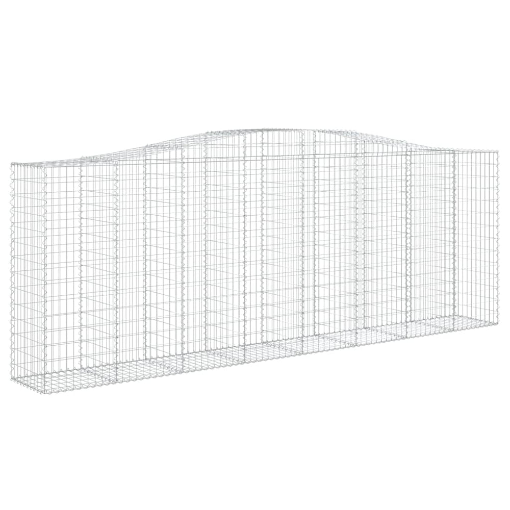 vidaXL Gabion with High Arch 400x50x140/160 cm Galvanized Iron