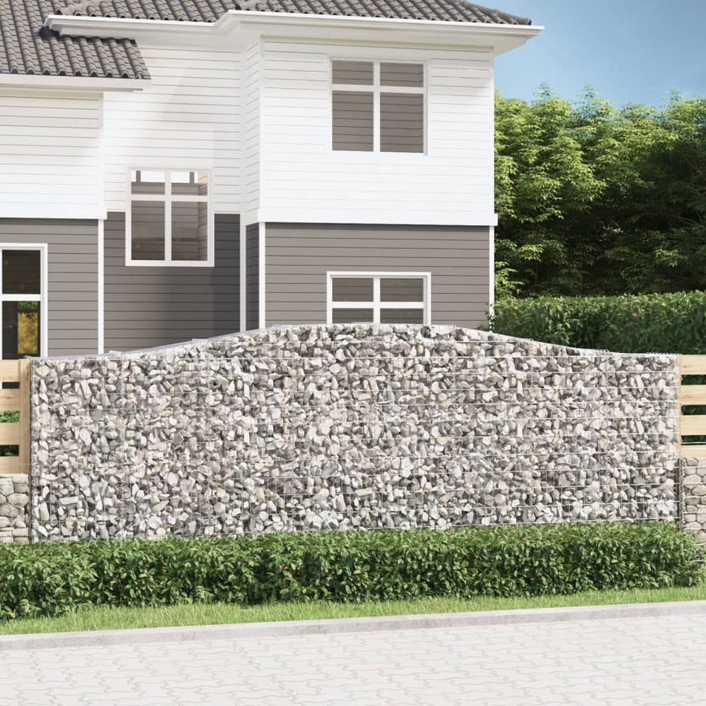 vidaXL Gabion with High Arch 400x50x140/160 cm Galvanized Iron