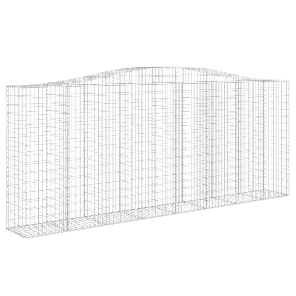 vidaXL Gabion with High Arch 400x50x160/180 cm Galvanized Iron
