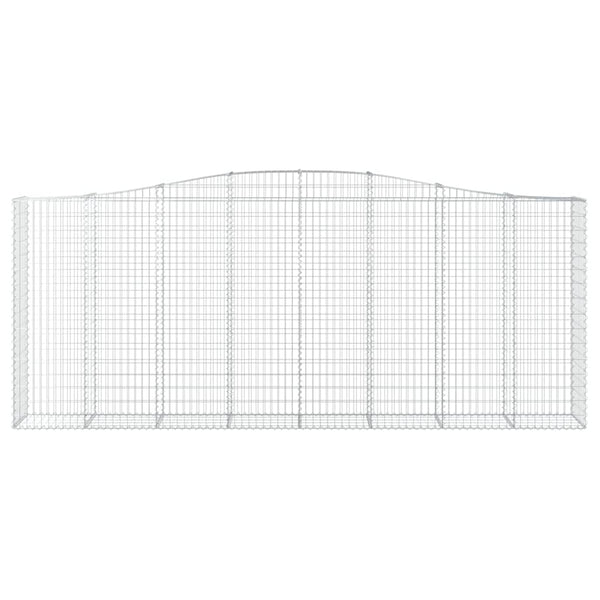 Gabione mit Hochbogen 400x50x160/180 cm Verzinktes Eisen
