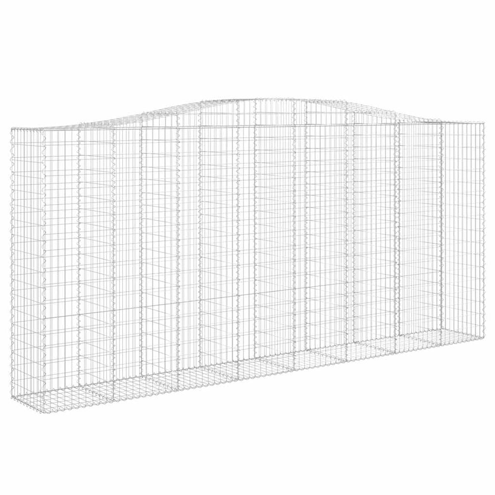 vidaXL Gabion with High Arch 400x50x180/200 cm Galvanized Iron