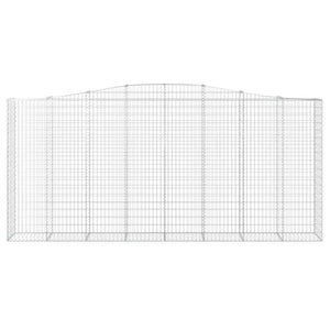 Gabione mit Hochbogen 400x50x180/200 cm Verzinktes Eisen