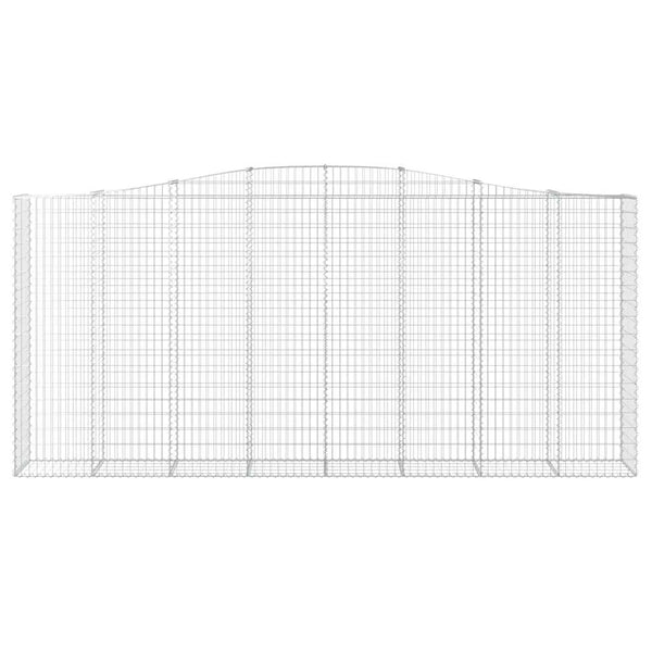 Gabione mit Hochbogen 400x50x180/200 cm Verzinktes Eisen
