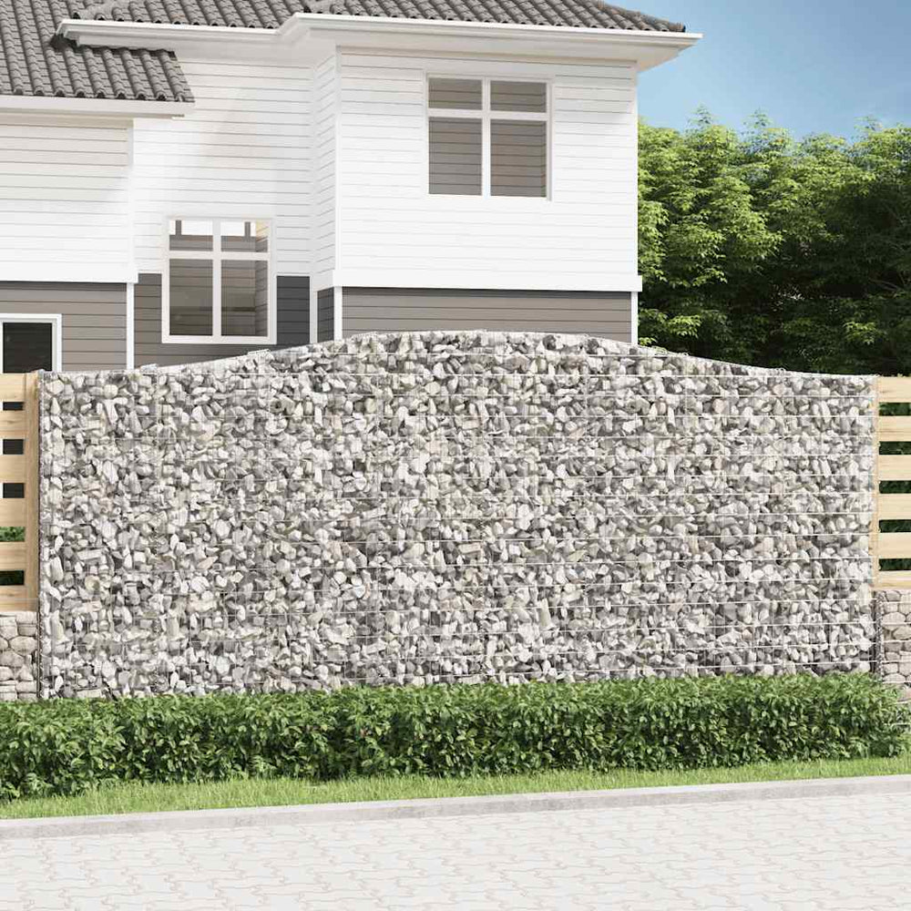 vidaXL Gabion with High Arch 400x50x180/200 cm Galvanized Iron
