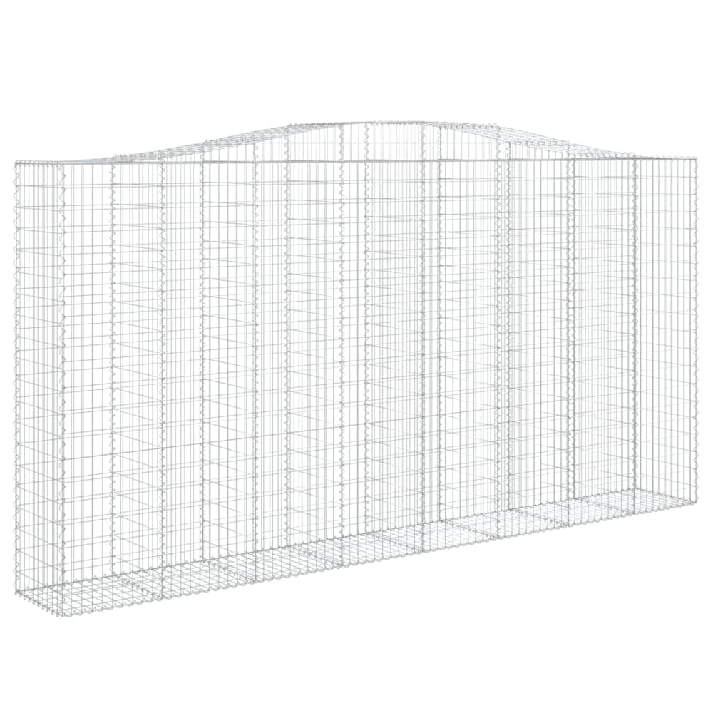 vidaXL Gabion with High Arch 400x50x200/220 cm Galvanized Iron