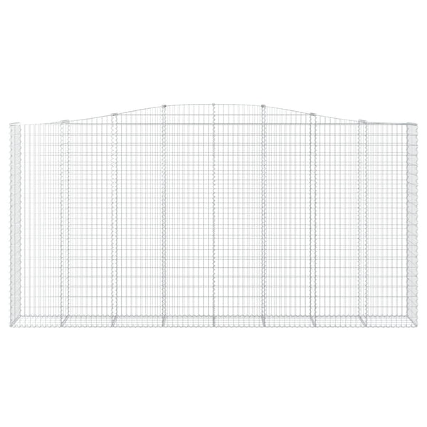 Gabione mit Hochbogen 400x50x200/220 cm Verzinktes Eisen