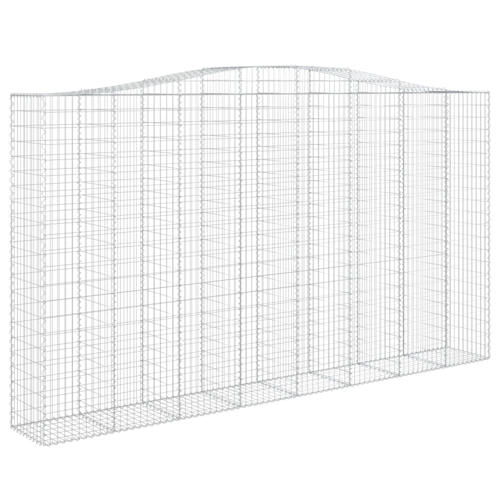 vidaXL Gabion with High Arch 400x50x220/240 cm Galvanized Iron