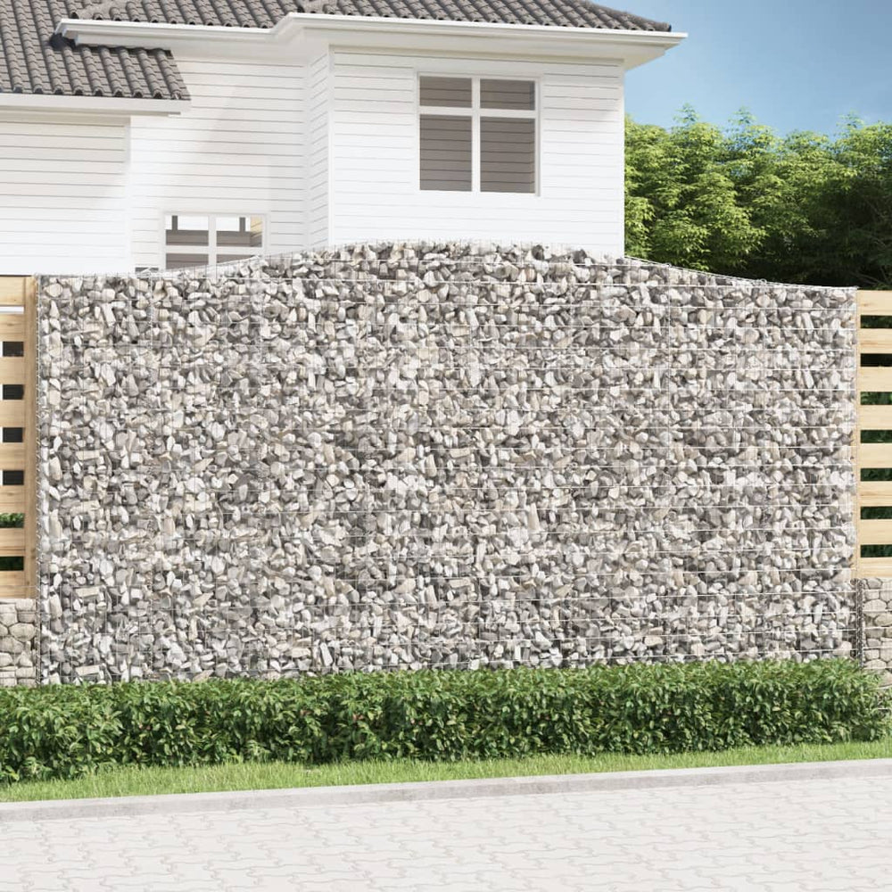 vidaXL Gabion with High Arch 400x50x220/240 cm Galvanized Iron