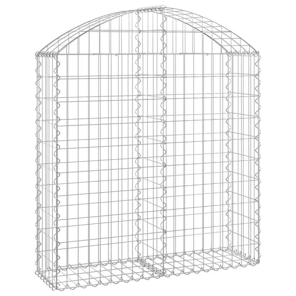 vidaXL Gabion with High Arch 100x30x100/120 cm Galvanized Iron