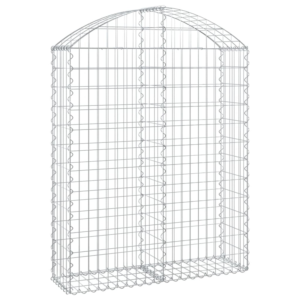 vidaXL Gabion with High Arch 100x30x120/140 cm Galvanized Iron