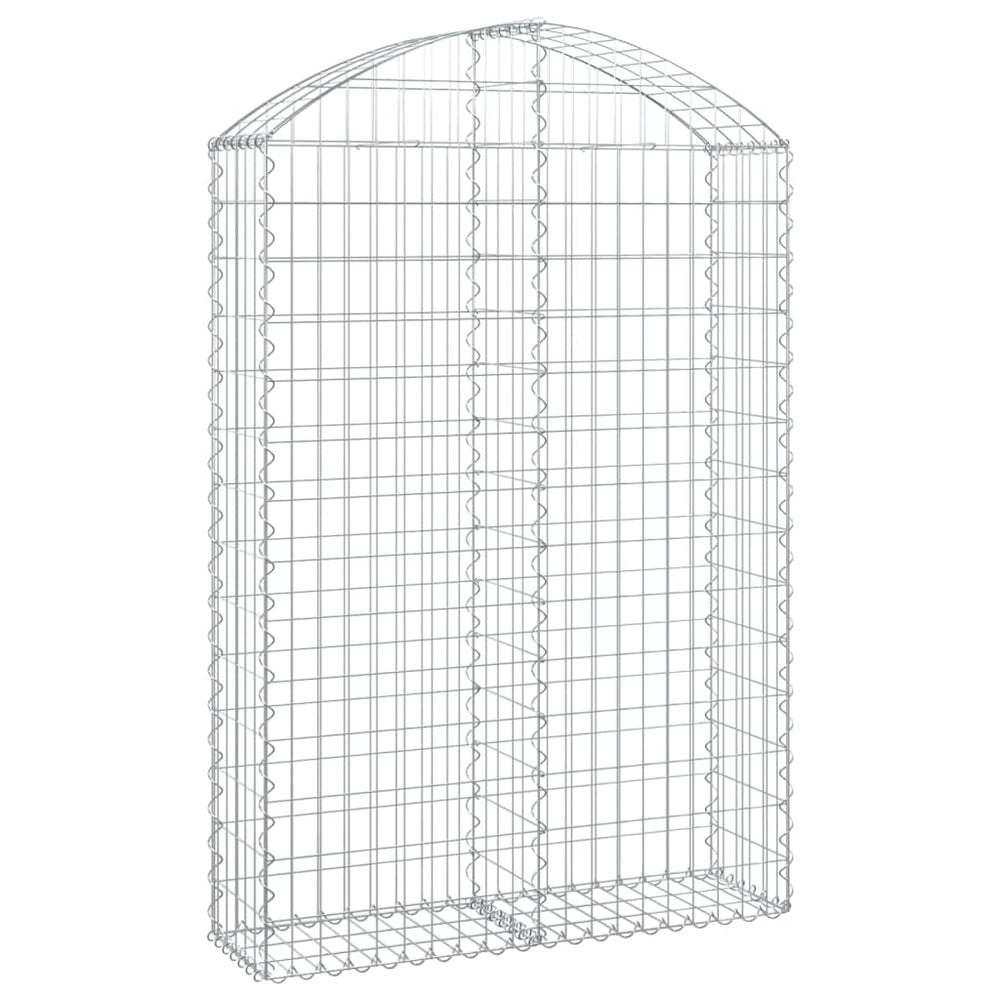 vidaXL Gabion Raised Arch 100x30x140/160 cm Galvanized Iron