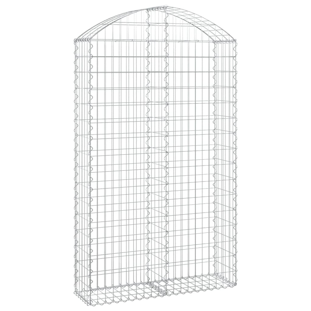 vidaXL Gabion with High Arch 100x30x160/180 cm Galvanized Iron