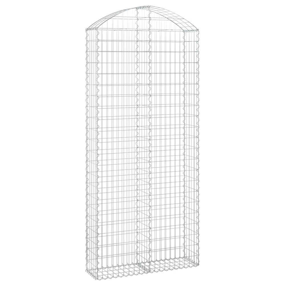 vidaXL Gabion with High Arch 100x30x220/240 cm Galvanized Iron
