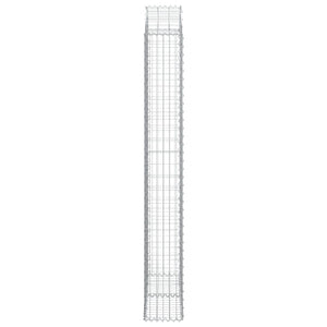 Gabione mit Hochbogen 100x30x220/240 cm Verzinktes Eisen