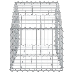 Gabione mit Hochbogen 100x50x40/60 cm Verzinktes Eisen