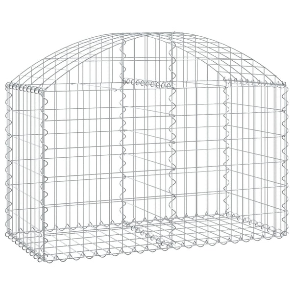 Gabione mit Hochbogen 100x50x60/80 cm Verzinktes Eisen