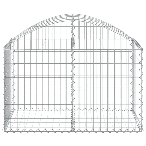 Gabione mit Hochbogen 100x50x60/80 cm Verzinktes Eisen