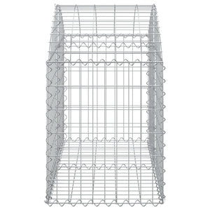 Gabione mit Hochbogen 100x50x60/80 cm Verzinktes Eisen