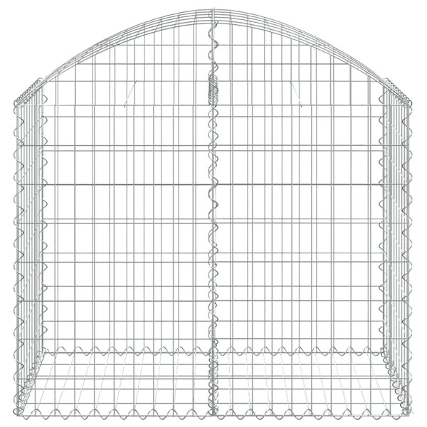 Gabione mit Hochbogen 100x50x80/100 cm Verzinktes Eisen
