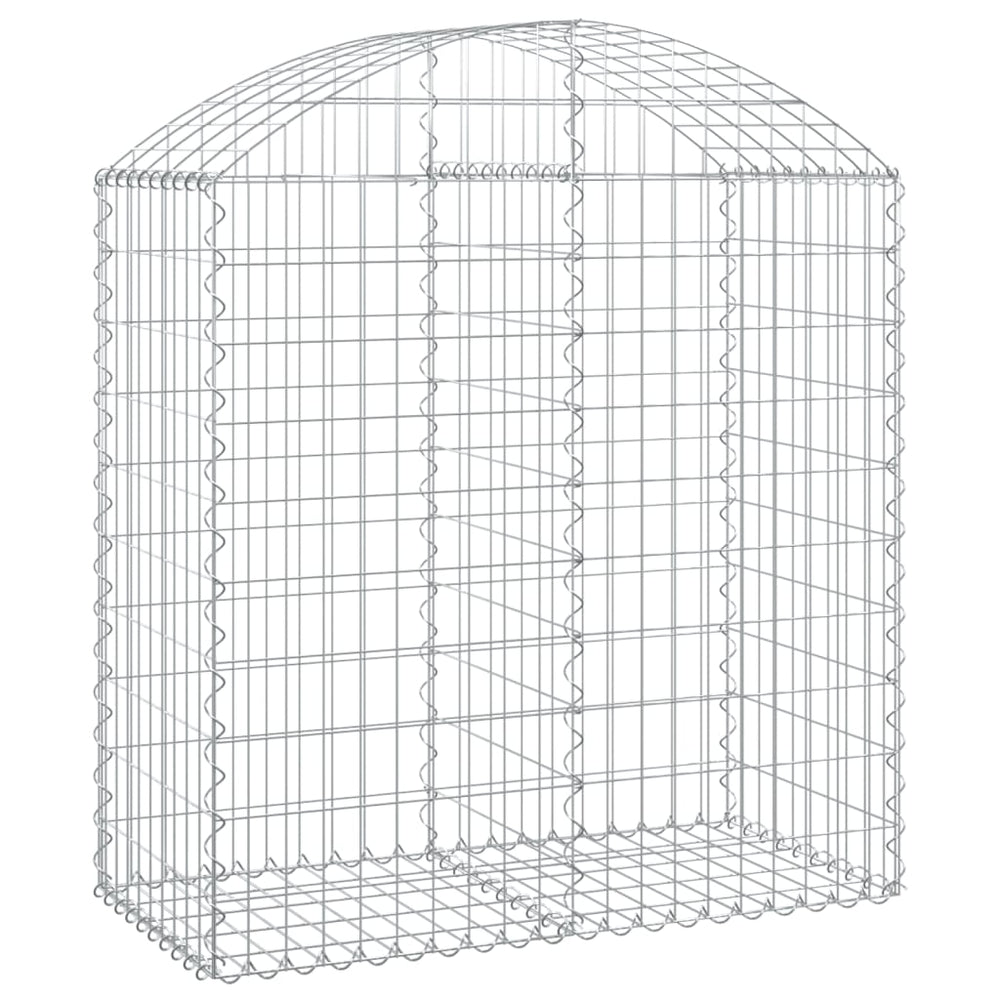 vidaXL Gabion with High Arch 100x50x100/120 cm Galvanized Iron