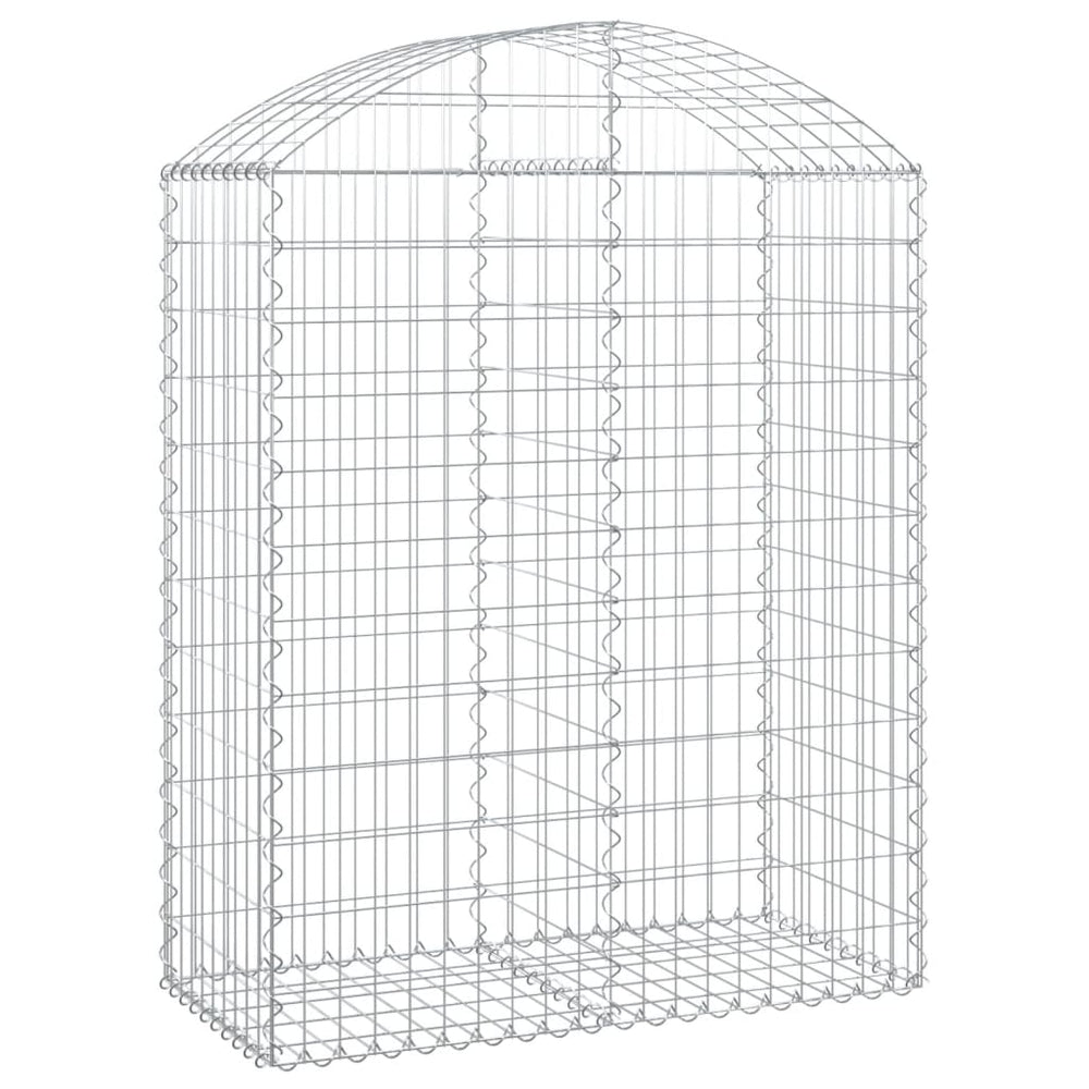 vidaXL Gabion with High Arch 100x50x120/140 cm Galvanized Iron